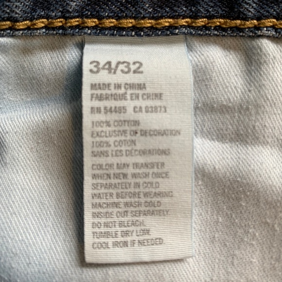 American Eagle Vintage 34” Medium Dark Wash Slim Straight Jeans - Picture 5 of 5